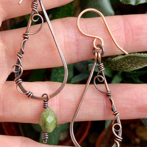 SaraZ // Forest Drop fülbevaló acháttal - ékszer - fülbevaló - lógó fülbevaló - Meska.hu