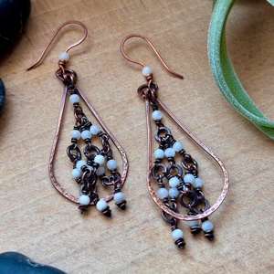 SaraZ // Ivory Whisper fülbevaló - ékszer - fülbevaló - lógó fülbevaló - Meska.hu