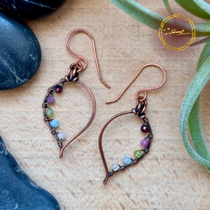 SaraZ // Forest Drop fülbevaló vegyes ásványokkal, Ékszer, Fülbevaló, Lógó fülbevaló, Ékszerkészítés, MESKA