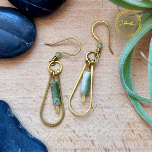 SaraZ // Nomad Lines fülbevaló, Ékszer, Fülbevaló, Lógó fülbevaló, Ékszerkészítés, MESKA