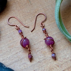 SaraZ // Planet Bloom fülbevaló - ékszer - fülbevaló - lógó fülbevaló - Meska.hu