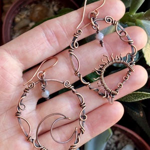 SaraZ // Eclipse Soul fülbevaló indiai acháttal - ékszer - fülbevaló - lógó fülbevaló - Meska.hu