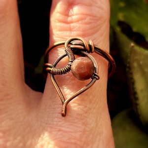 SaraZ // Forest Drop gyűrű indiai acháttal - ékszer - gyűrű - gyöngyös gyűrű - Meska.hu