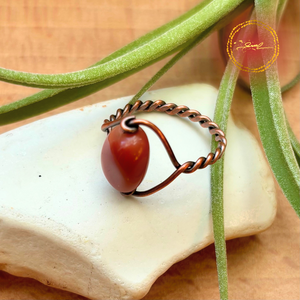 SaraZ // Amber Dune gyűrű alasani acháttal - ékszer - gyűrű - gyöngyös gyűrű - Meska.hu