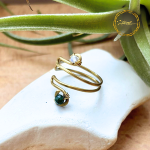 SaraZ // Twin Orbit gyűrű, Ékszer, Gyűrű, Gyöngyös gyűrű, Ékszerkészítés, MESKA