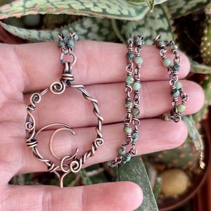 SaraZ // Eclipse Soul - Hold nyaklánc türkizzel - ékszer - nyaklánc - medálos nyaklánc - Meska.hu