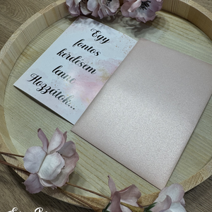 Fényképes keresztszülő felkérő lap+Gyöngyházfényű boríték - baba - mama - keresztelő kellékek - keresztszülő felkérő - Meska.hu