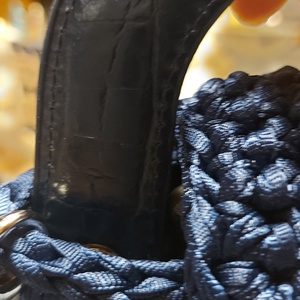 Sötétkék egyedi, horgolt kistáska - táska & tok - kézitáska & válltáska - alkalmi táska - Meska.hu