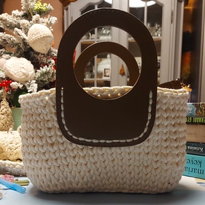 Egyedi, kézműves, horgolt kosártáska - Meska.hu