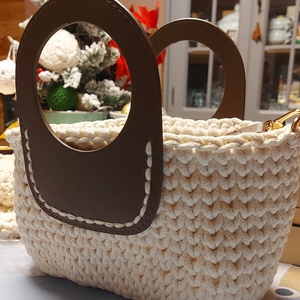 Egyedi, kézműves, horgolt kosártáska - táska & tok - kézitáska & válltáska - alkalmi táska - Meska.hu