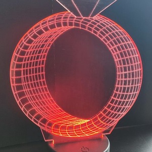 3D gyűrű LED lámpa, Otthon & Életmód, Lámpa, Hangulatlámpa, Gravírozás, pirográfia, MESKA