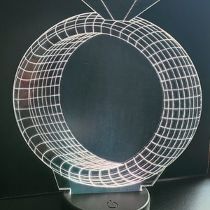 3D gyűrű LED lámpa - otthon & életmód - lámpa - hangulatlámpa - Meska.hu