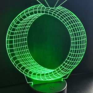 3D gyűrű LED lámpa - otthon & életmód - lámpa - hangulatlámpa - Meska.hu