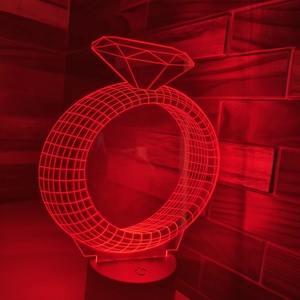 3D gyűrű LED lámpa - otthon & életmód - lámpa - hangulatlámpa - Meska.hu