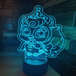 Mókus LED lámpa , Otthon & Életmód, Lámpa, Hangulatlámpa, Gravírozás, pirográfia, MESKA