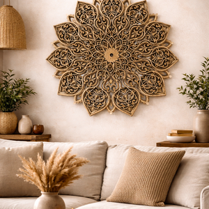 3D Mandala - Arany Ragyogás, Otthon & Életmód, Dekoráció, Spiritualitás, Mandala, Famegmunkálás, Festett tárgyak, MESKA