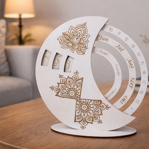 Öröknaptár (Mandalás), Otthon & Életmód, Dekoráció, Fali és függő dekoráció, Falinaptár & Öröknaptár, Famegmunkálás, Gravírozás, pirográfia, MESKA