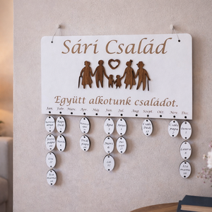 Családi naptár, Otthon & Életmód, Dekoráció, Fali és függő dekoráció, Falinaptár & Öröknaptár, , MESKA
