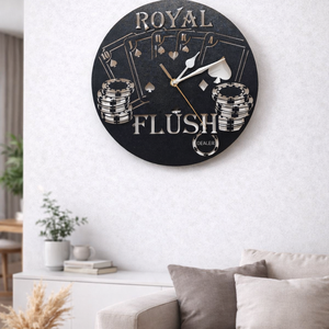 Póker Óra ( Royal Flush), Otthon & Életmód, Dekoráció, Fali és függő dekoráció, Falióra & óra, , MESKA