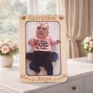 Képkeret Szeretlek Anya, Otthon & Életmód, Dekoráció, Kép & Falikép, Képkeret, Gravírozás, pirográfia, MESKA