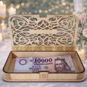 Pénzátadó Doboz (Sok Boldogságot) - esküvő - emlék & ajándék - nászajándék - esküvői pénzátadó doboz - Meska.hu