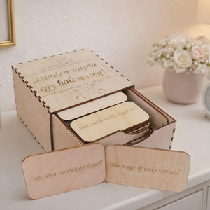 Napi Bölcsesség Kártya Dobozban, Otthon & Életmód, Papír, írószer, Egyedi szerkesztés, Gravírozás, pirográfia, MESKA