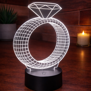 3D gyűrű LED lámpa - otthon & életmód - lámpa - hangulatlámpa - Meska.hu