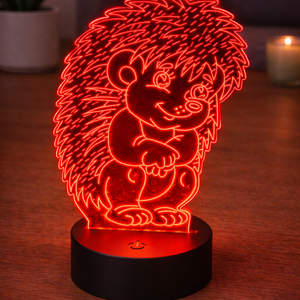 Süni alakú LED lámpa, Otthon & Életmód, Lámpa, Hangulatlámpa, Gravírozás, pirográfia, MESKA