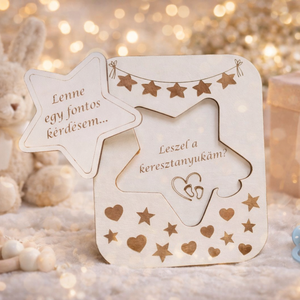 Keresztszülő Felkérő Tábla - baba - mama - keresztelő kellékek - keresztszülő felkérő - Meska.hu