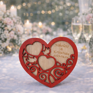 Esküvői Gyűrűtartó, Esküvő, Kiegészítők, Gyűrűtartó & Gyűrűpárna, Famegmunkálás, Festett tárgyak, MESKA