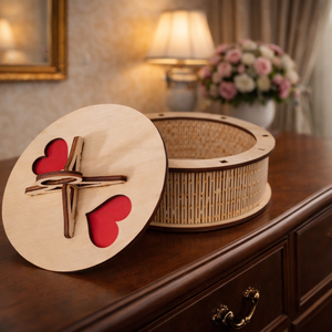 Ékszerdoboz (Szív), Ékszer, Ékszertartó, Ékszerdoboz, Famegmunkálás, MESKA