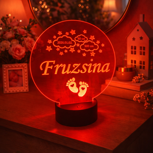 Emlékőrző egyedi LED lámpa - baba - mama - babaszoba dekoráció - éjszakai fény - Meska.hu