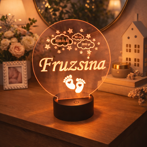 Emlékőrző egyedi LED lámpa - baba - mama - babaszoba dekoráció - éjszakai fény - Meska.hu