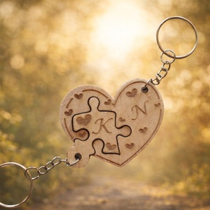 Páros puzzle kukcstartó (Szív), Táska & Tok, Kulcstartó & Táskadísz, Kulcstartó, , MESKA