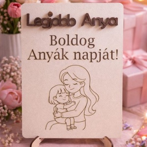 Anyák Napi Tábla (Legjobb Anya fehér) - Meska.hu