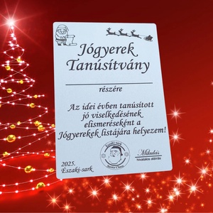 Mikulás Tanúsítvány - karácsony - mikulás - mikulás ajándékok - Meska.hu
