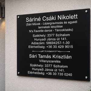 Cégtábla - otthon & életmód - ház & kert - névtábla - Meska.hu