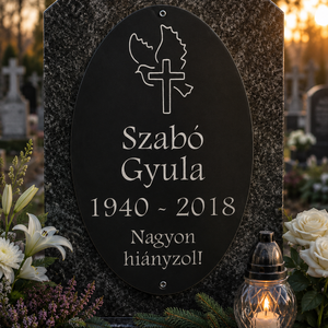Sírtábla (Ovális) - Meska.hu