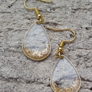 Egy kis arany fülbevaló - ékszer - fülbevaló - lógó csepp fülbevaló - Meska.hu