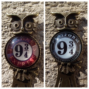 Harry Potter 9 és 3/4. vágány baglyos csiptetős könyvjelző - otthon & életmód - papír, írószer - Meska.hu