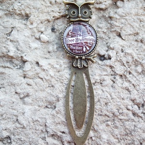 Harry Potter, Három Seprű kocsma cégéres, baglyos csiptetős könyvjelző - otthon & életmód - papír, írószer - Meska.hu