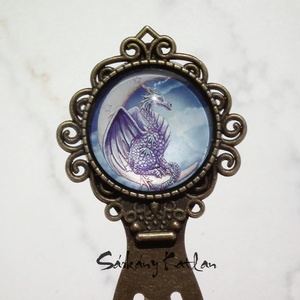 Sárkány a holdon csiptetős könyvjelző - könyv & zene - könyvjelző - Meska.hu