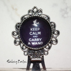 Keep calm and carry a wand csiptetős könyvjelző - könyv & zene - könyvjelző - Meska.hu