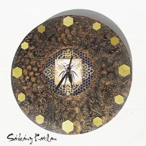 Méhecskés fali óra  - otthon & életmód - dekoráció - fali és függő dekoráció - falióra & óra - Meska.hu