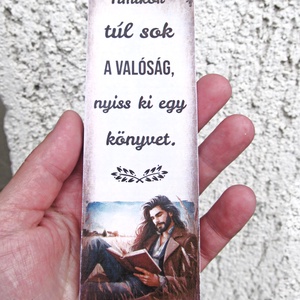 Olvasó férfi karton könyvjelző - könyv & zene - könyvjelző - Meska.hu