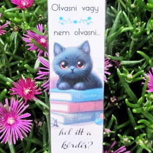 Cicás laminált könyvjelző - könyv & zene - könyvjelző - Meska.hu
