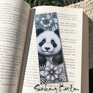 Panda karton könyvjelző - könyv & zene - könyvjelző - Meska.hu