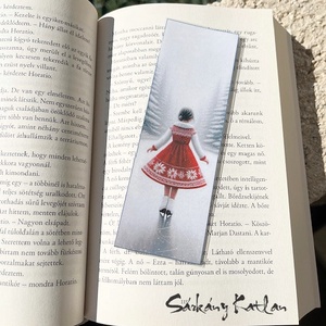 Korcsolyázó lány karton könyvjelző - könyv & zene - könyvjelző - Meska.hu