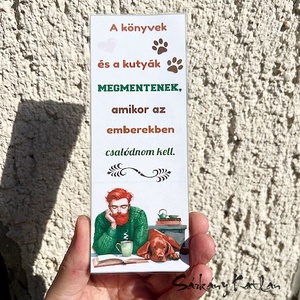 Könyvek és kutyák karton könyvjelző, Könyv & Zene, Könyvjelző, Mindenmás, MESKA