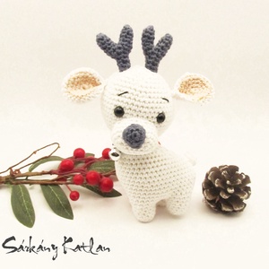 Horgolt karácsonyi szarvas - Meska.hu